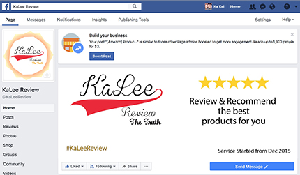 http://www.facebook.com/KaLeeReview